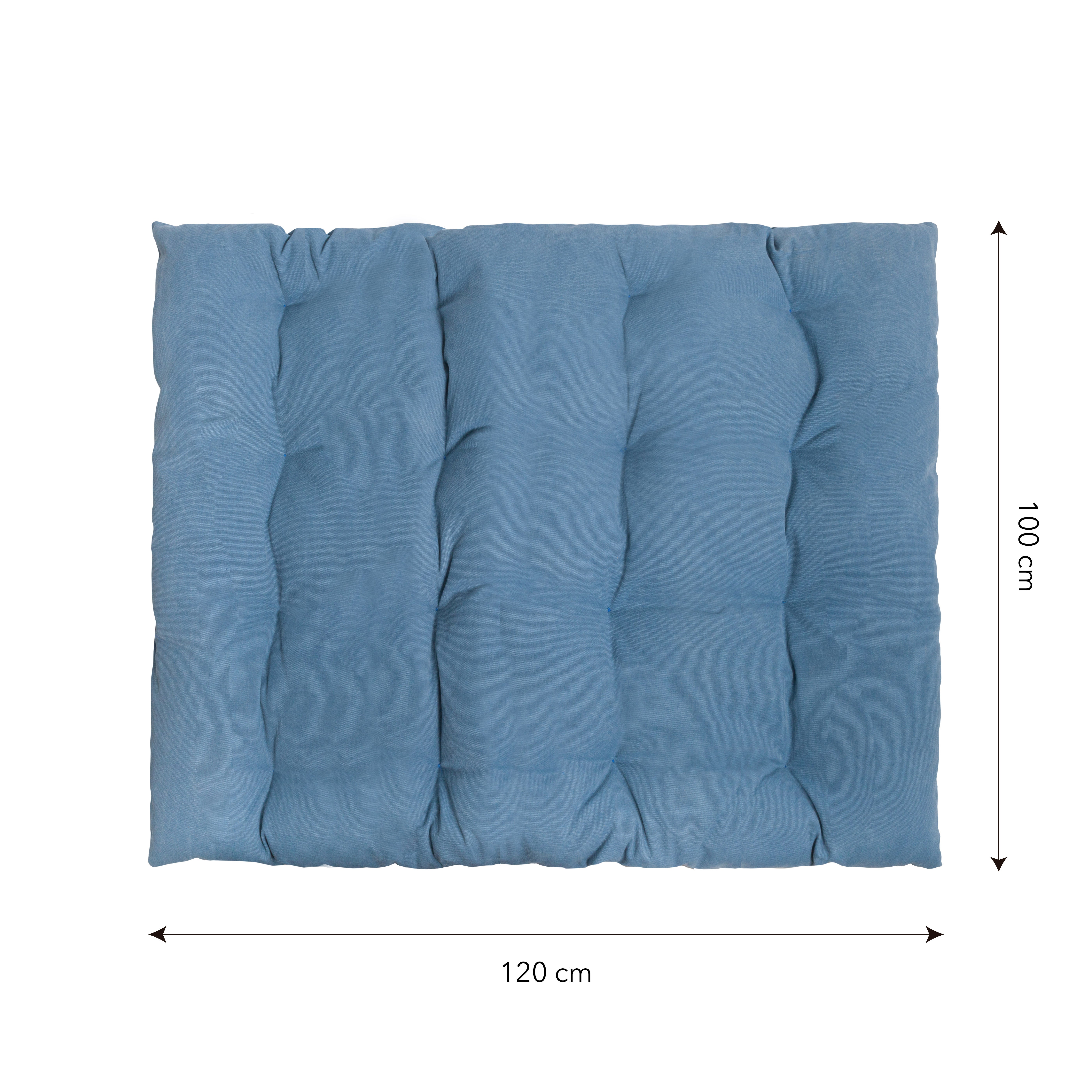 Matelas de sol CIELO en coton bleu 120x100 - 5