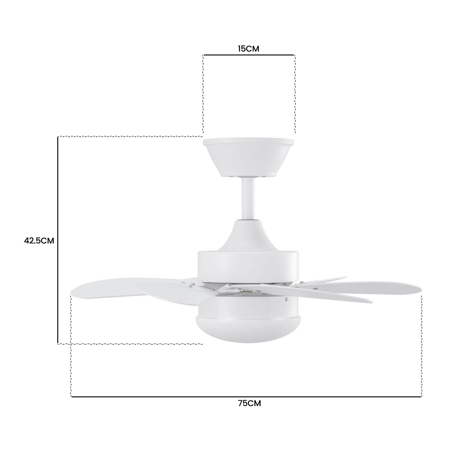 NETTLIFE Ventilateur de plafond blanc avec éclairage, télécommande, silencieux, avec minuterie, 6 pales, pour chambre à coucher - 9
