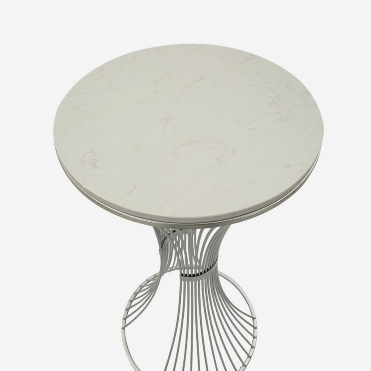 Table d'appoint haute avec plateau en marbre et métal Funnel 100 ...