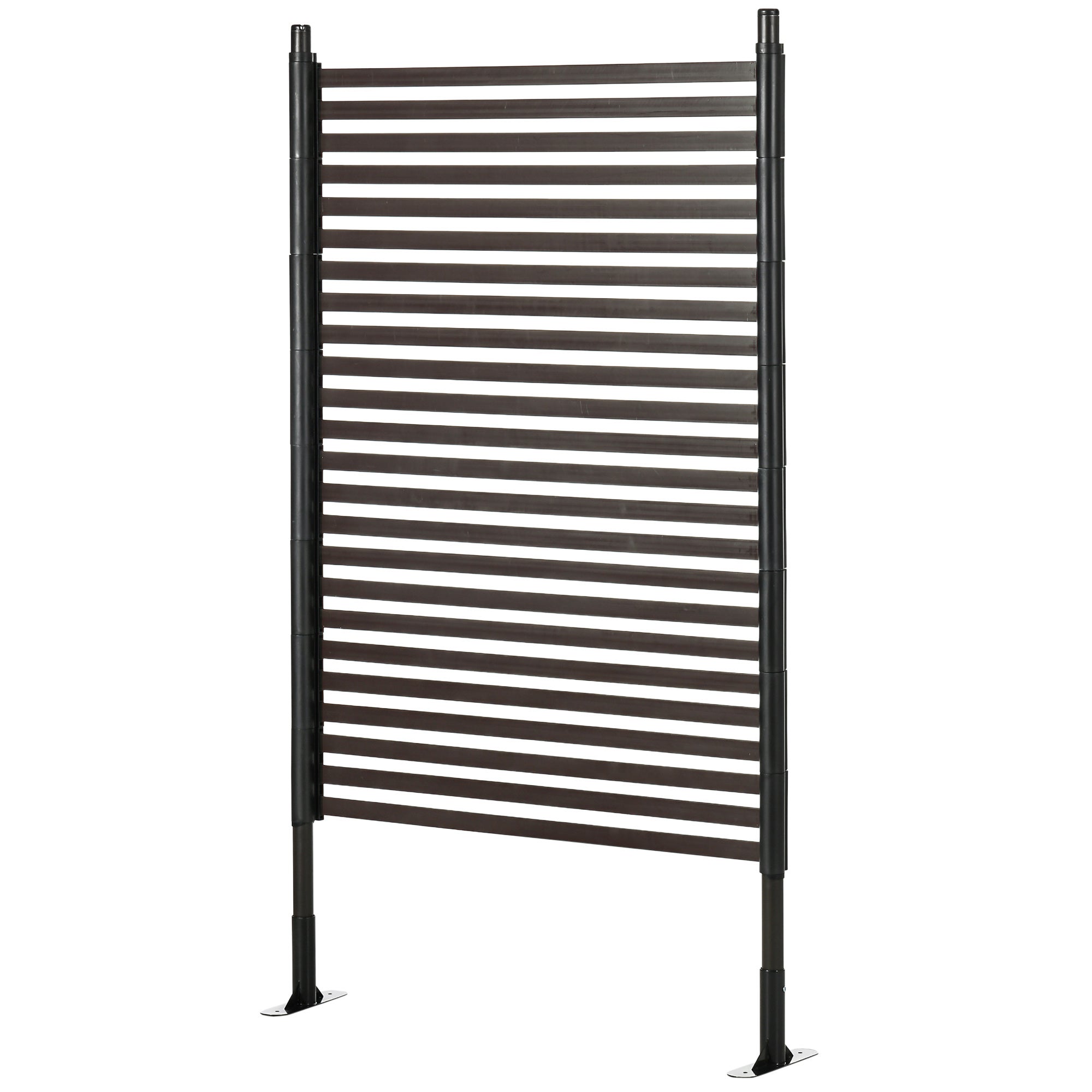 Panneau clotûre de jardin brise vue en métal extérieur avec pieds ou piquets à planter, modulaire, 93L x 22l x 150H cm - 2