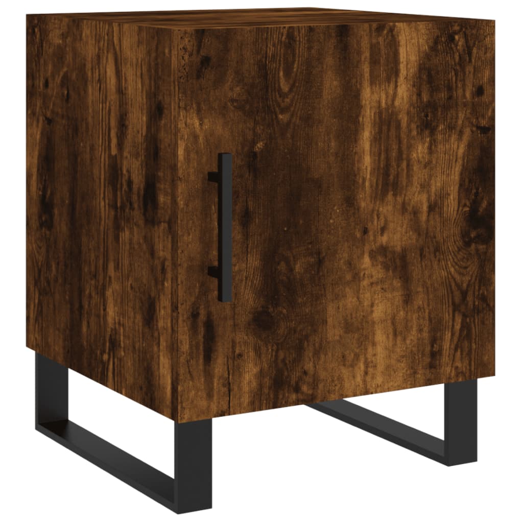 Maison Exclusive - Tables de chevet 2 pcs chêne fumé 40x40x50 cm bois d'ingénierie - 6