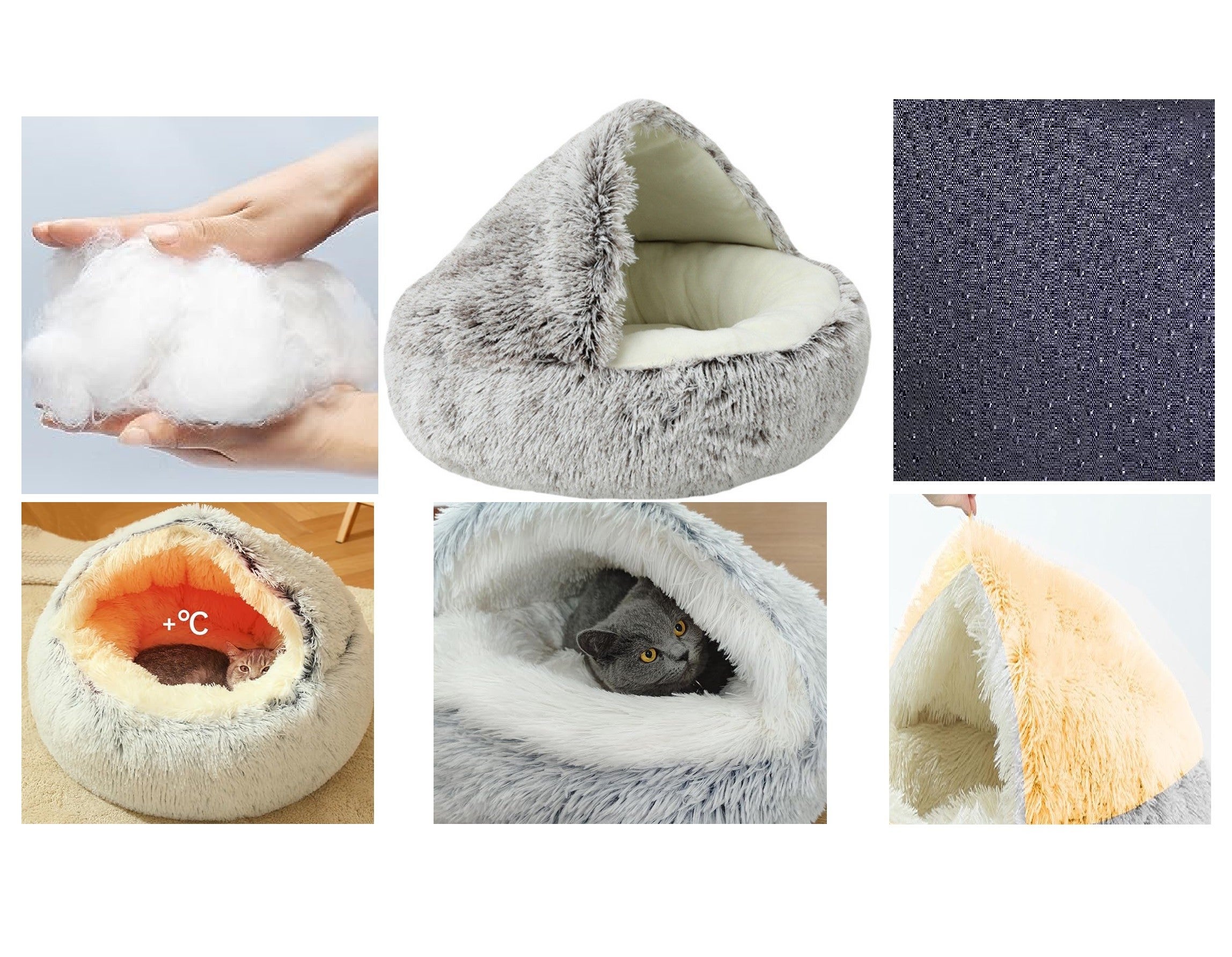 Cama Para Mascotas Para Gatos Y Perros Cama Redonda Para Perros De Felpa Cama Para Gatos Con Forma De Dona Color Y Tamano Diametro Opcional 100 Cm Blanco Jormftte Mzq 1009 6