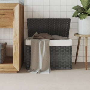 CESTO PORTABIANCHERIA IN RATTAN 48 LT CESTA DA BAGNO 43,5X35,7X50 CM
