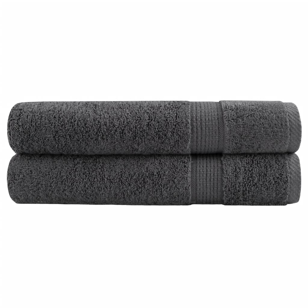 Haokaini Lot 12 Serviettes 100% Coton - 4 Bain, 4 Visage, 4 Gants Bleu Luxe