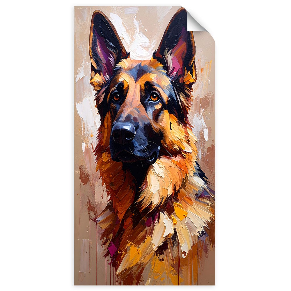 Naklejka samoprzylepna, Owczarek niemiecki Pies Zwierzę 100x200