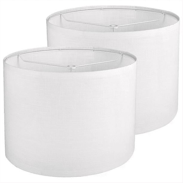Set De 2 Abat-jour Blanc Intérieur Blanc Pour Ampoule E14 - Navaris - Neuf Sous Emballage