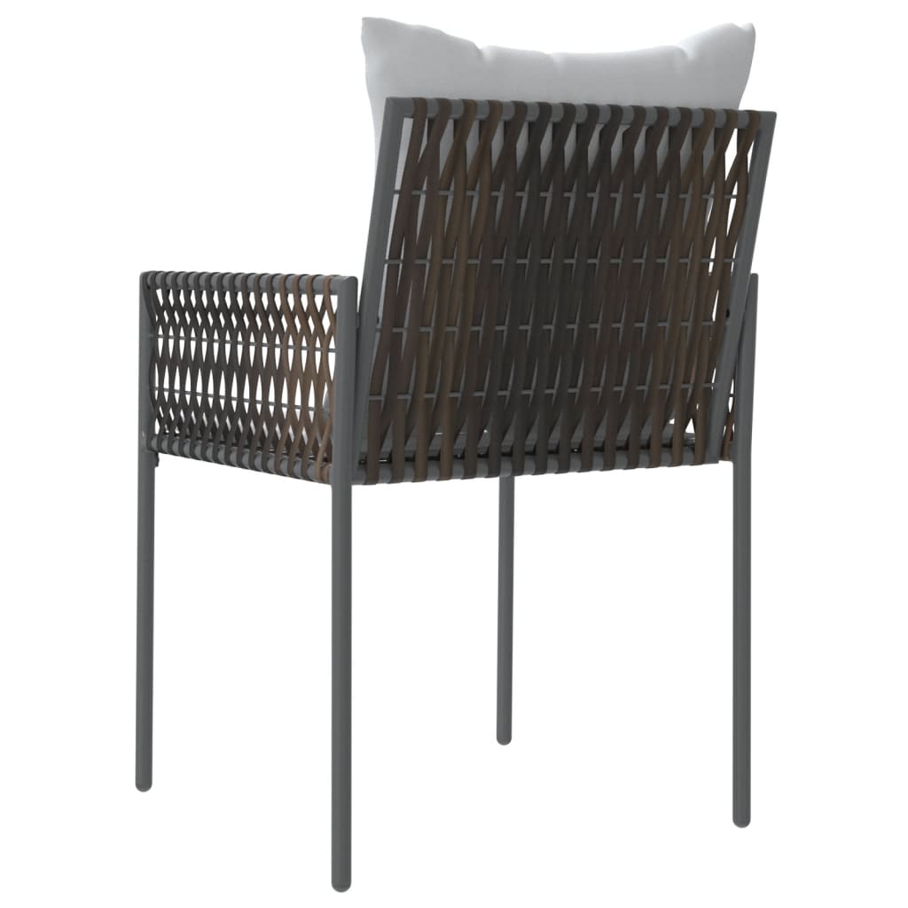 Chaise de jardin avec coussin en Résine tressée Marron - 6