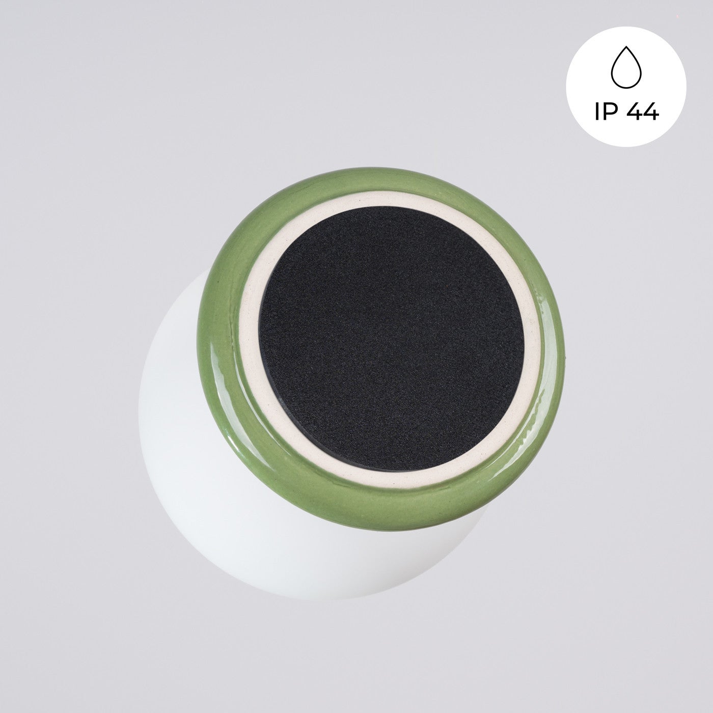 Lampa sufitowa ceramiczna szkliwiona ZORI zielono-biała 1xG9x8W ceramika / gips wym:12x12x16cm IP44 Sollux Lighting - 9