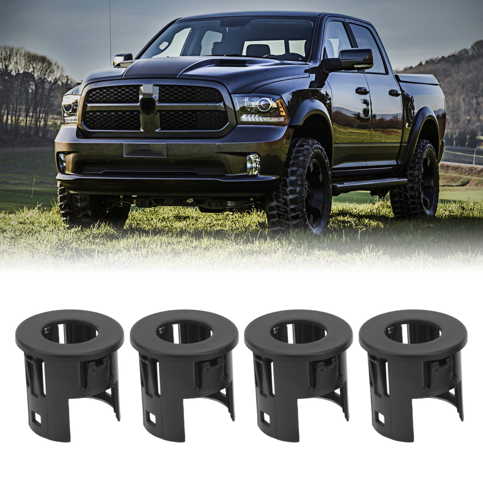 4pcs Parking Assist capteur Bezels avant arrière stable Performance ...