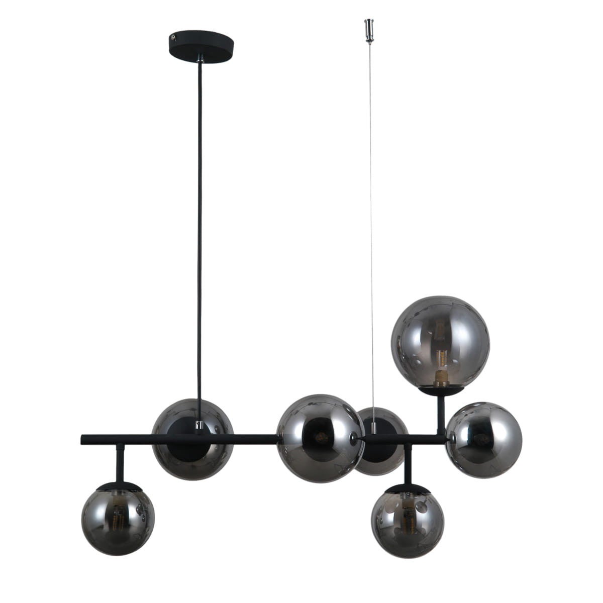 Lampa wisząca Frontera czarny satynowy 7 x G9 x 5W wym:120x65x28,9cm Italux