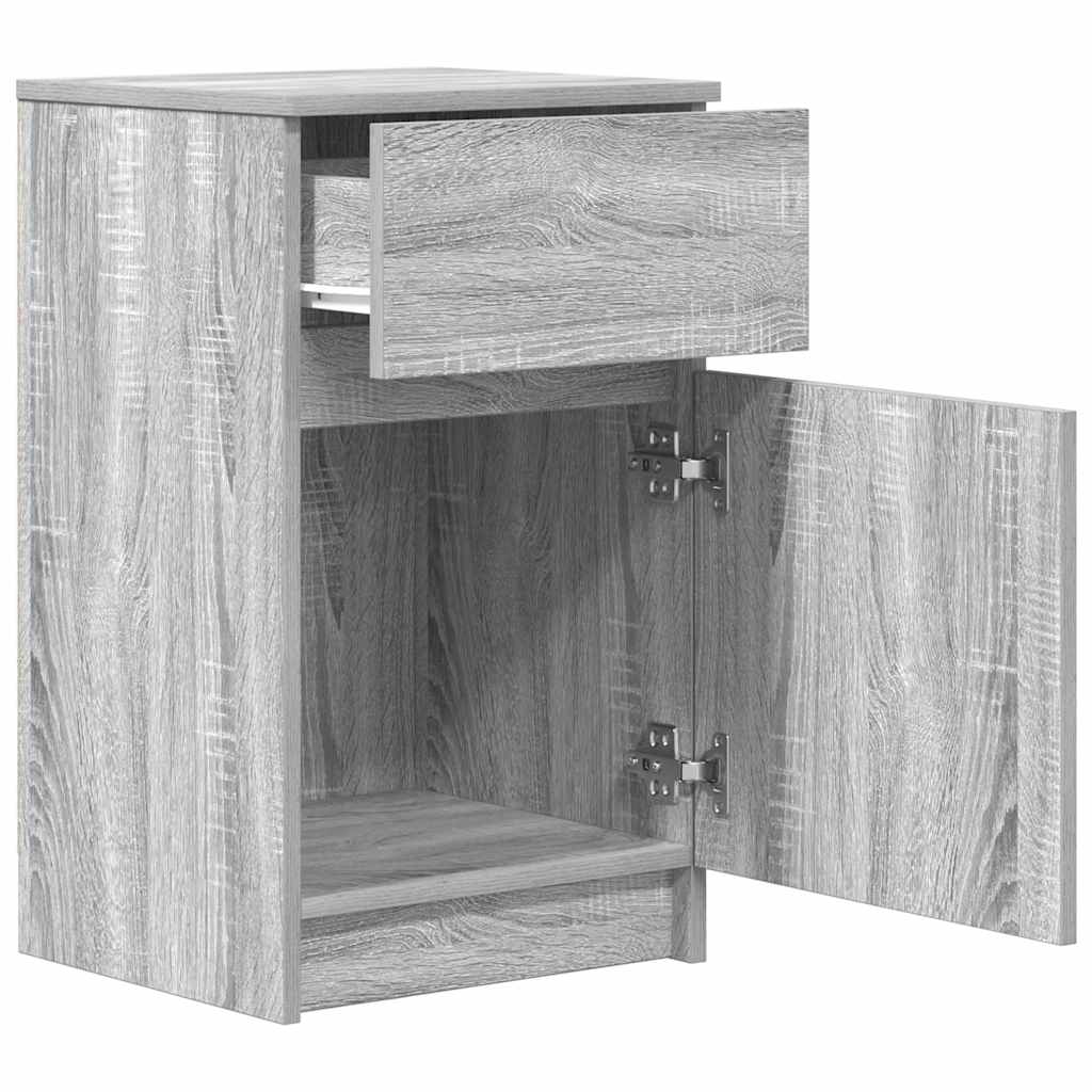 Table de chevet sonoma gris 39x35x65 cm bois d’ingénierie - COMFORTXL - 5