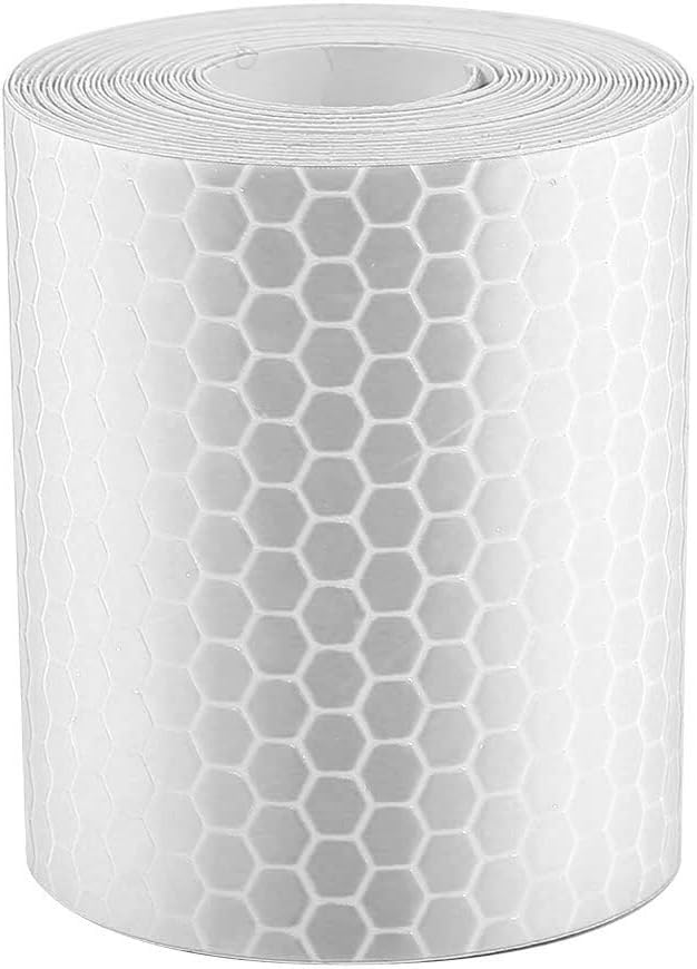 Réflecteur Auto-adhésif Blanc – 2 Pièces, 145x50x6mm, Plastique, Pour Voiture, Remorque Ou Caravane