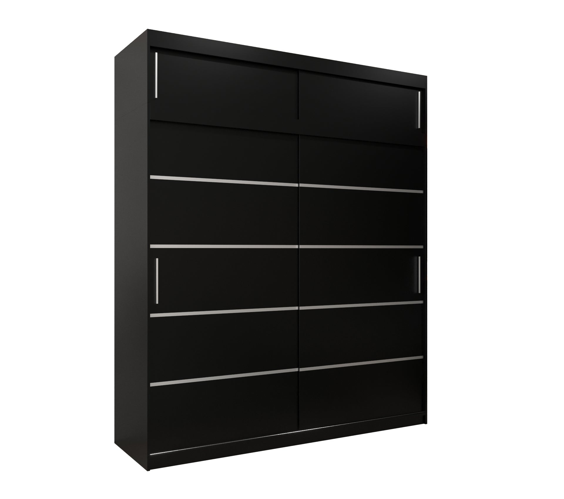 Szafa przesuwna z nadstawką garderoba Verona 1 200 x 62 x 240 cm Czarny + Czarny - Abiks Meble