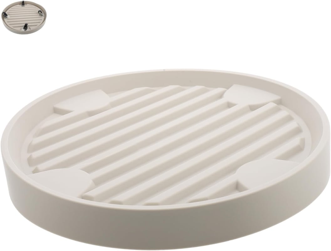 Beżowy wózek na doniczki z kółkami, średnica wewnętrzna 22,3 cm, do użytku wewnątrz i na zewnątrz, 1 sztuka