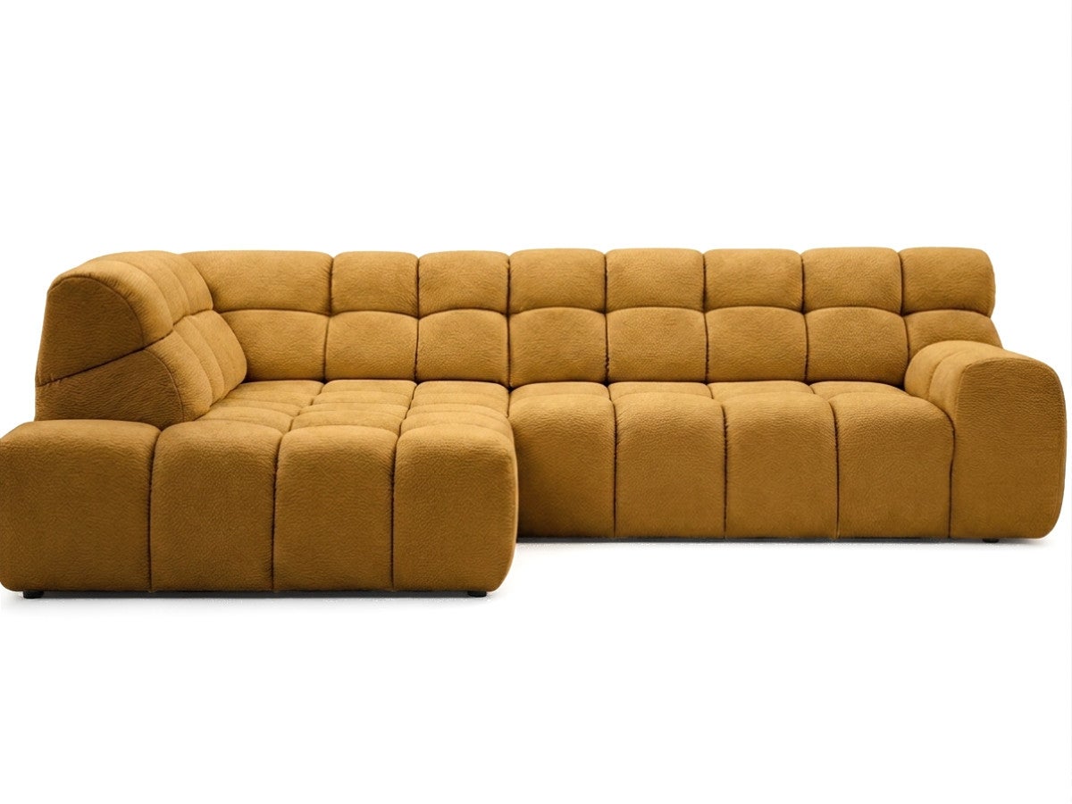 Canapé d'angle L convertible avance-recule électrique ANDRE tissu ...