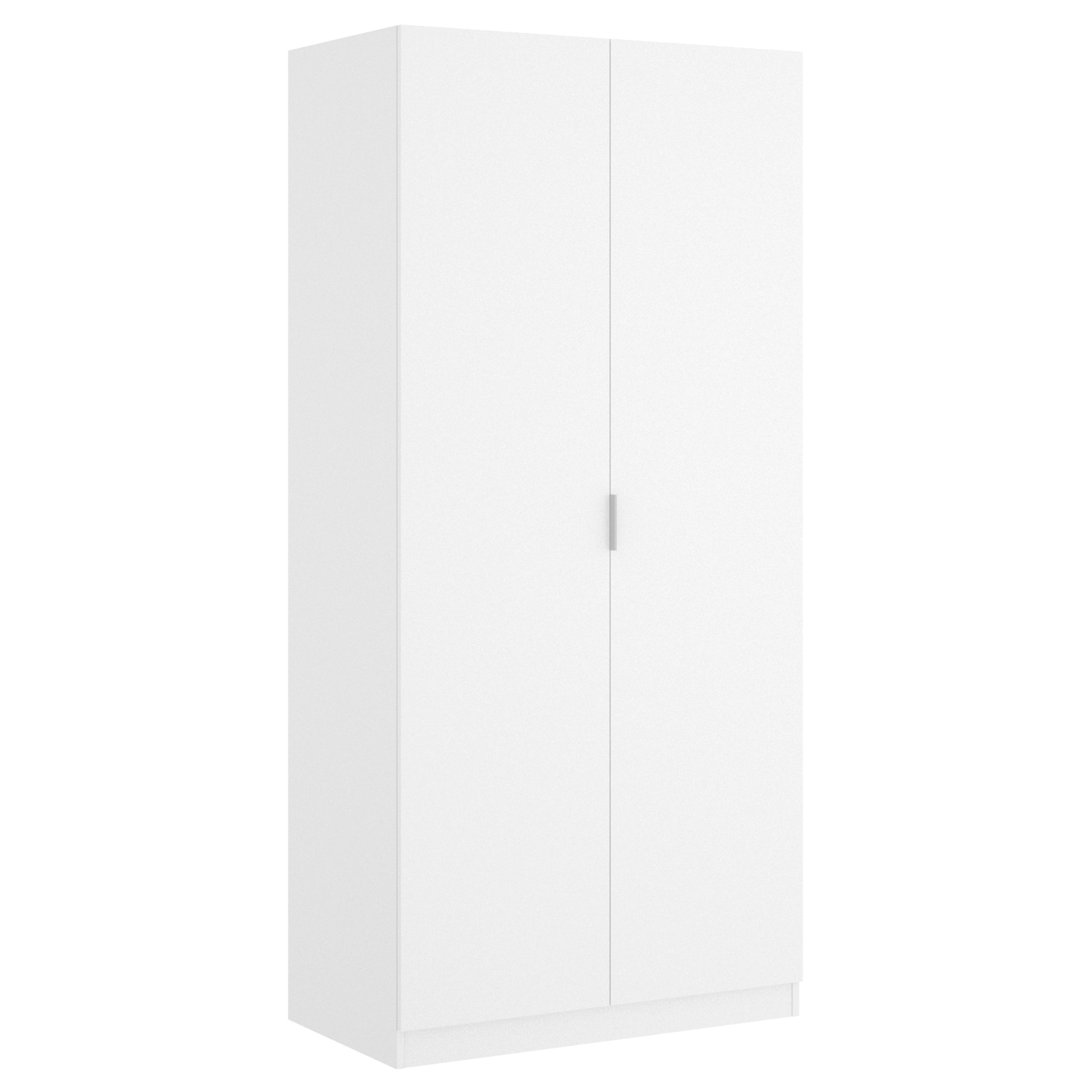 Szafa 2-drzwiowa - szer. 81 cm - Biały - LISTOWEL