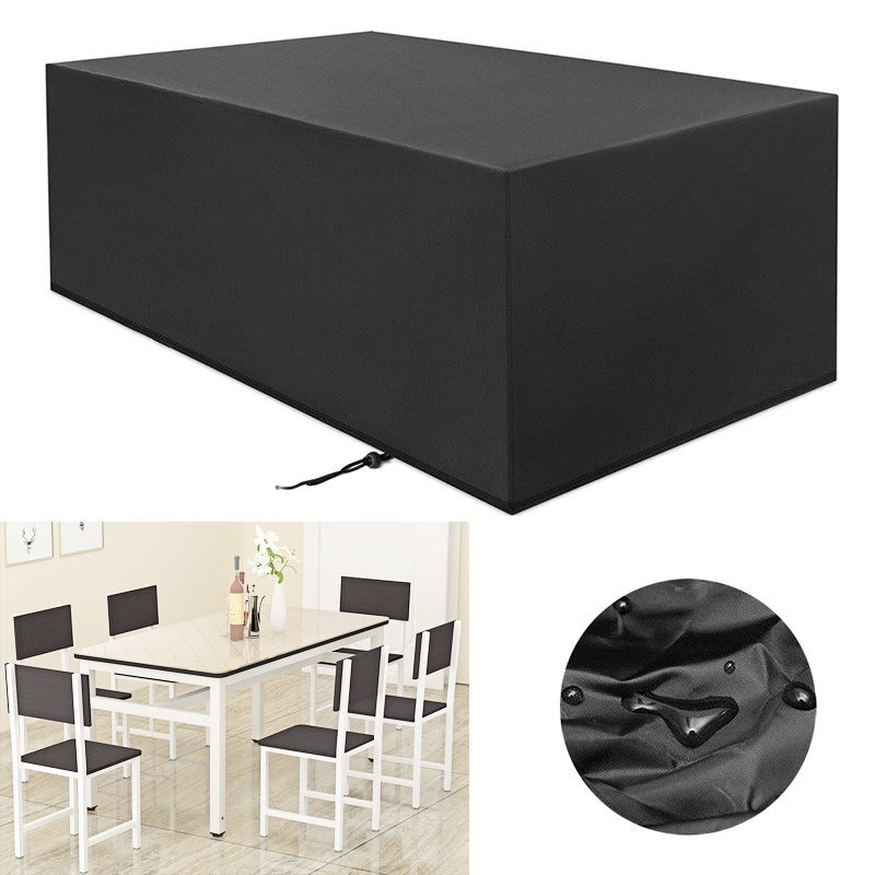 RICHIE Housse Meubles Jardin Ronde 130x71cm - Protection Oxford 420D Imperméable Résistante UV Noir