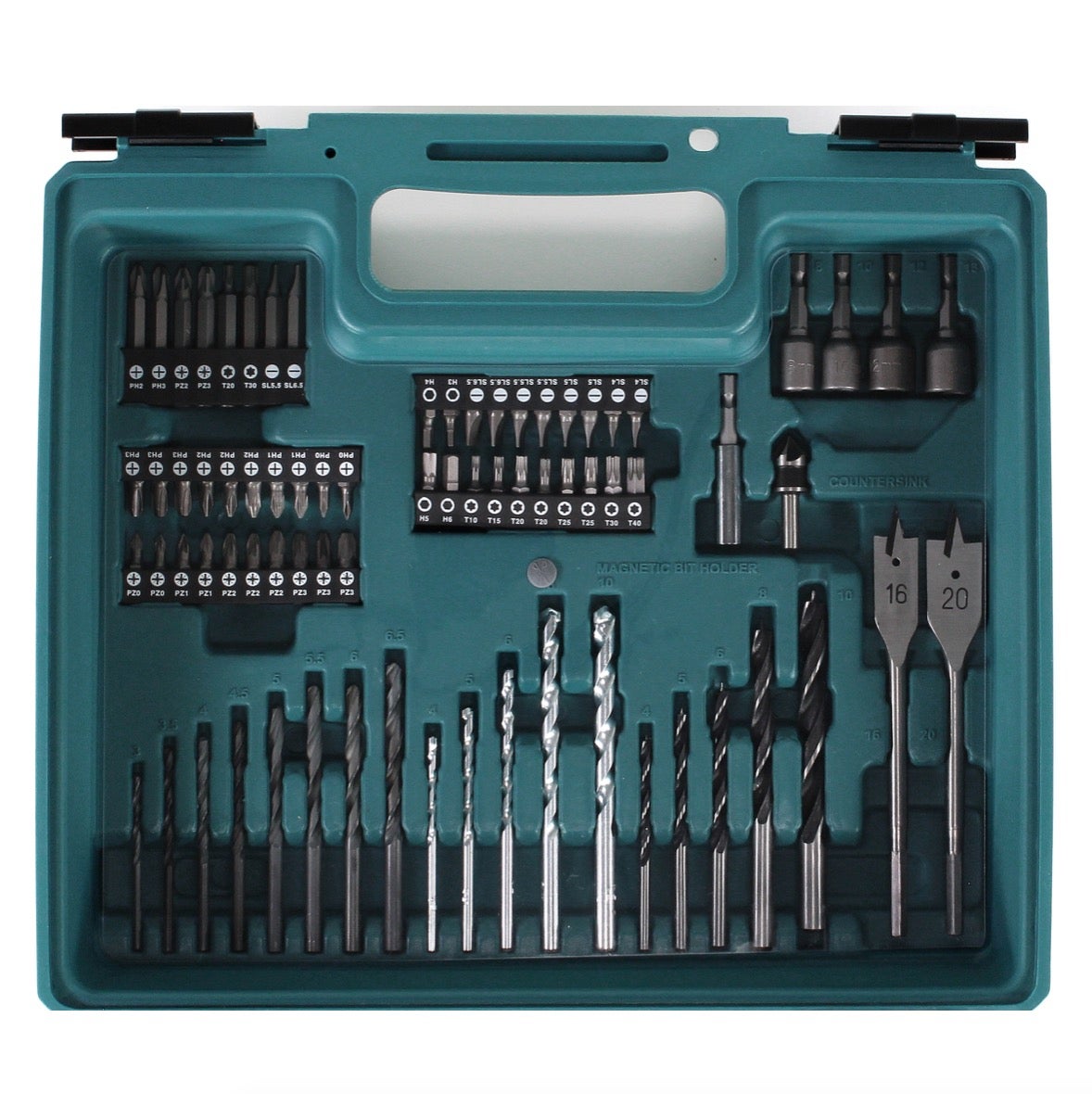 Makita - Perceuse à percussion 710W Ø13mm + coffret 74 accessoires - HP1631KX3 - 4