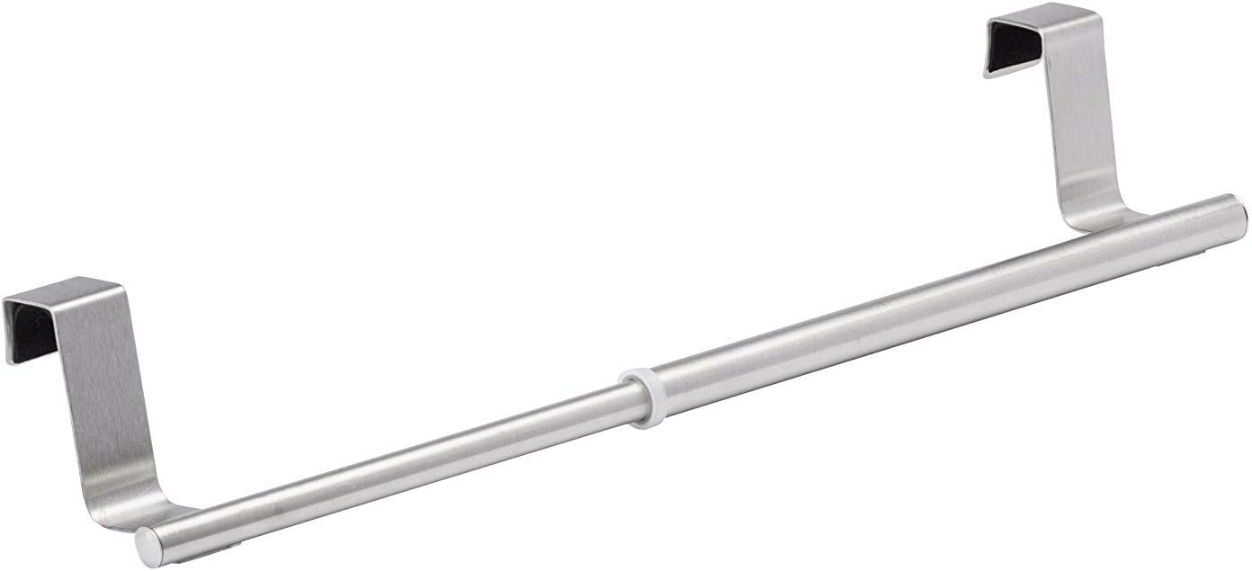Rozsuwany, teleskopowy wieszak na ręczniki, stal nierdzewna, matowe srebro