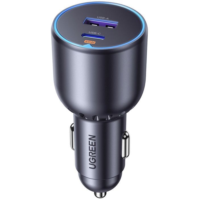 Cargador para coche - UGREEN - 1 USB-C + 1 USB-A - 63W - Gris