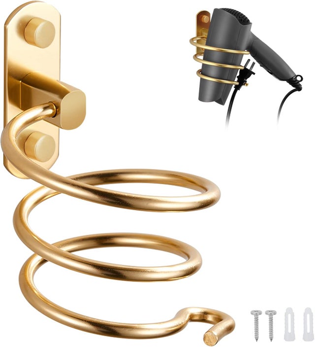 Porte Sèche-Cheveux Mural SWETON - Acier Inox 304 - Gainage Câble Intégré