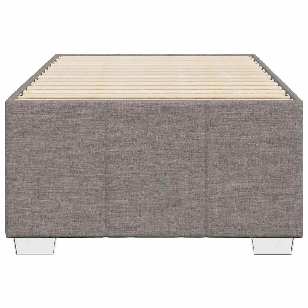 Cadre de lit sans matelas en tissu taupe pour la chambre, 100 × 200 cm - 4