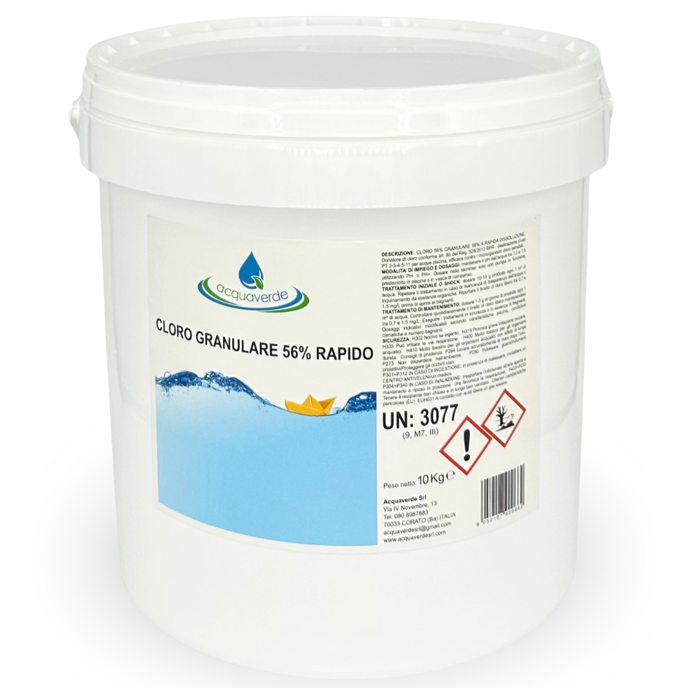 Cloro Granulare 56% Rapido 1 Kg Dicloro Trattamento Shock Per Piscina Polvere Rapida Dissoluzione 1 Kg 83364893