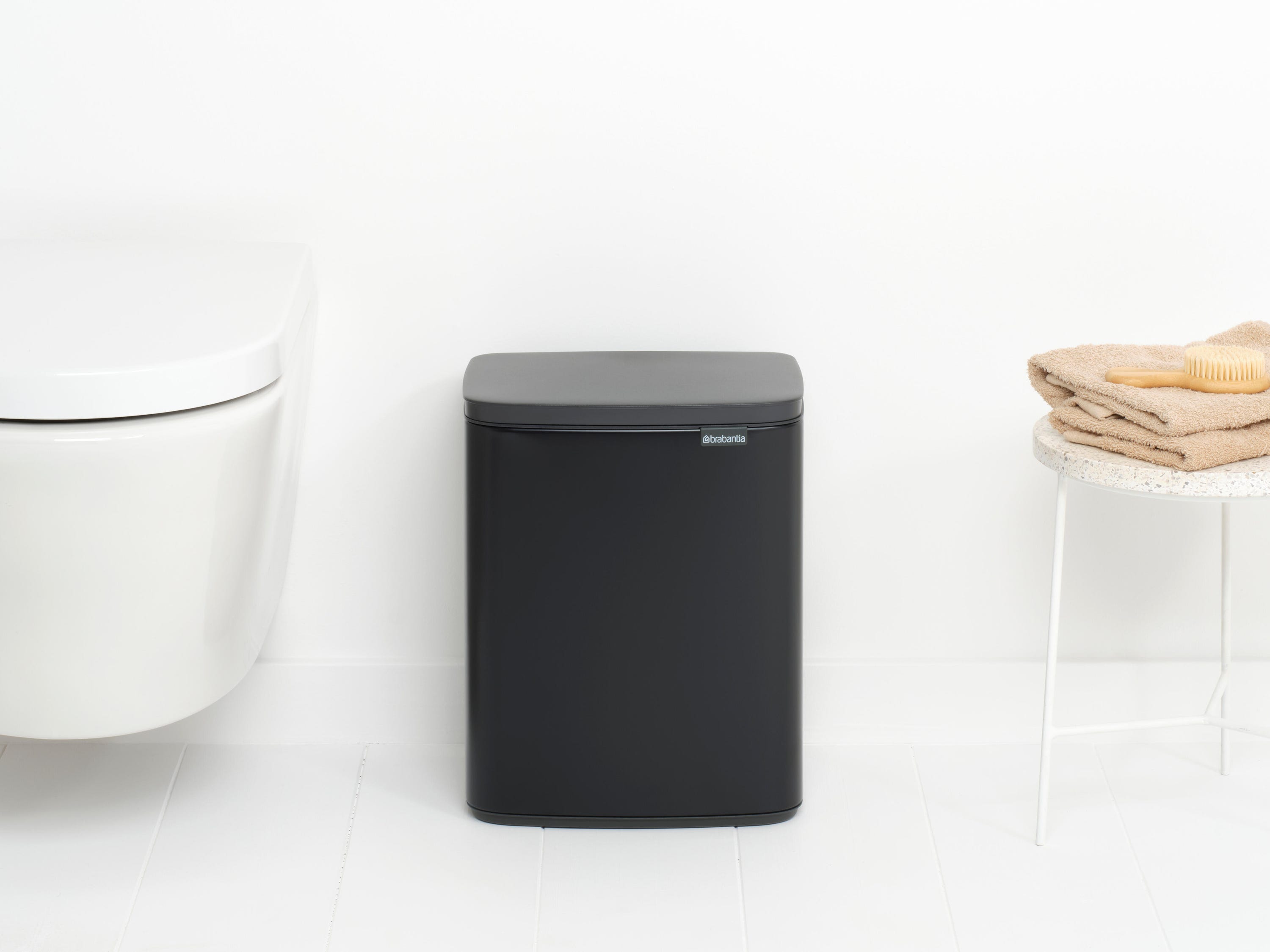 Kosza na śmieci do łazienki Bo Cube Prostokątny szary 12L - 3
