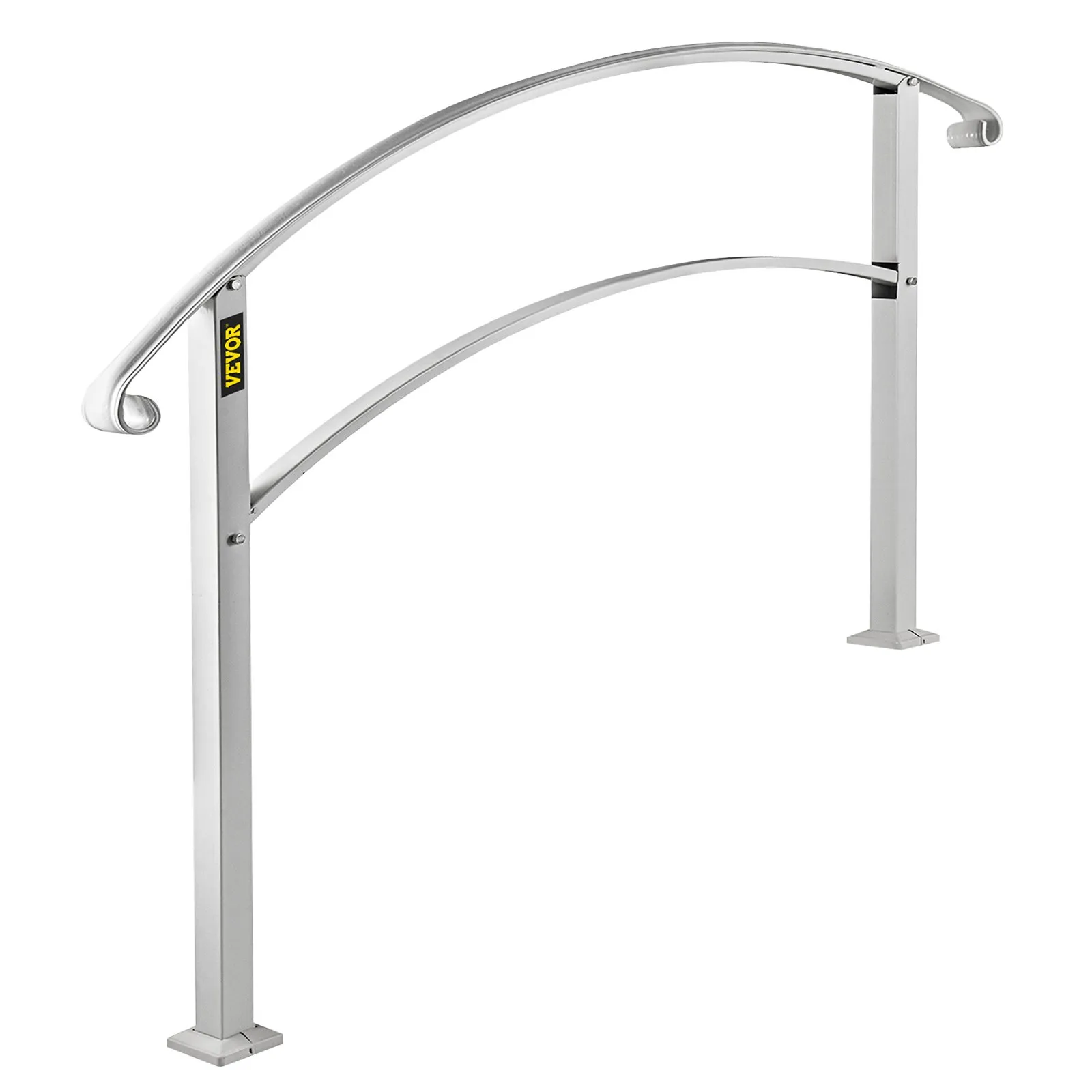 Poręcz zewnętrzna do schodów 1-3 stopnie stalowa biała - balkon taras ogród