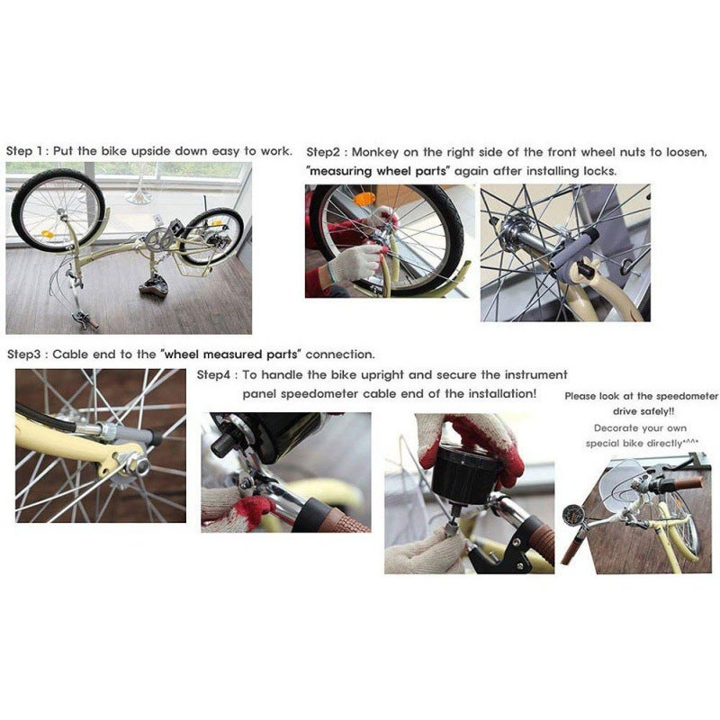 Universel vélo Ordinateur vélo Compteur de Vitesse odomètre mécanique Cyclisme Rond Compteur jauges chronomètre équitation équipement - 5