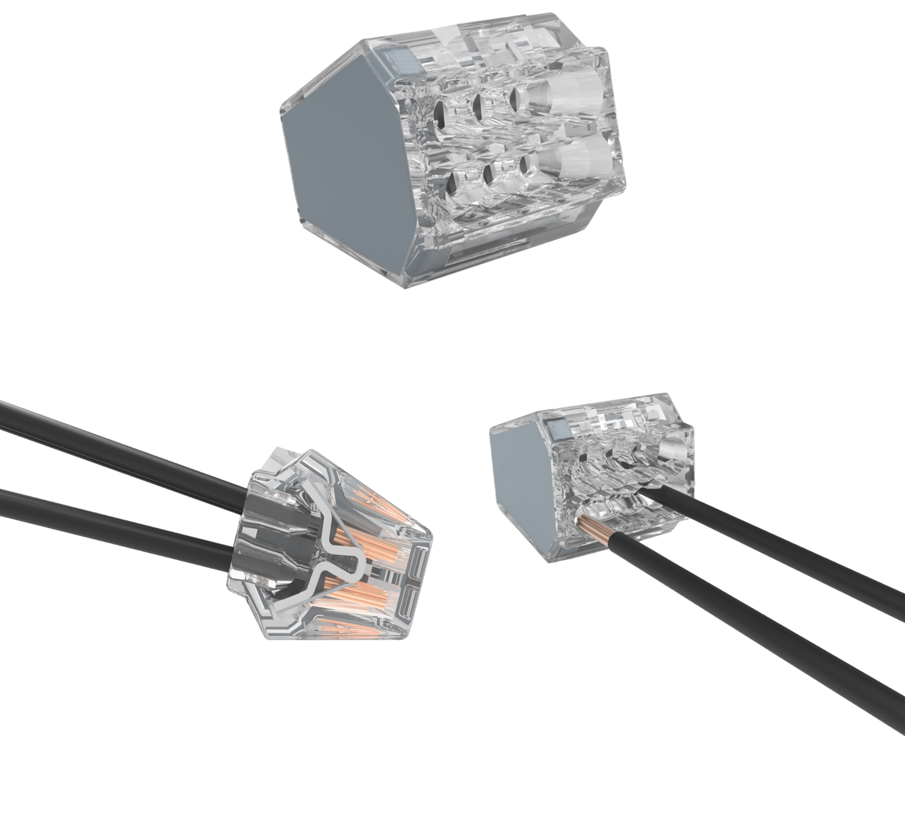 100x Złącze automatyczne szybkozłączka instalacyjna do przewodów sztywnych maks. 2.5mm² 8-przew. EDO208