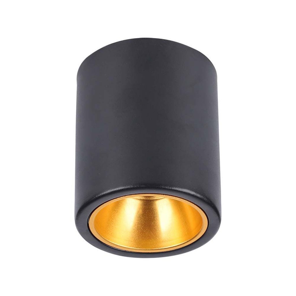 Spot LED GU10 rond pour montage au plafond Corps noir en fer et métal ...
