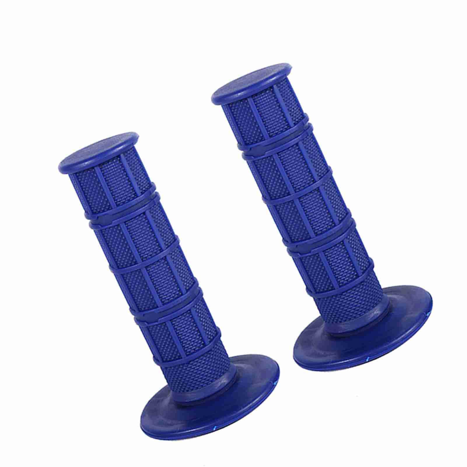 Miękkie silikonowe uchwyty kierownicy 22 mm (7/8") do motocykli terenowych i pit bike (niebieskie)
