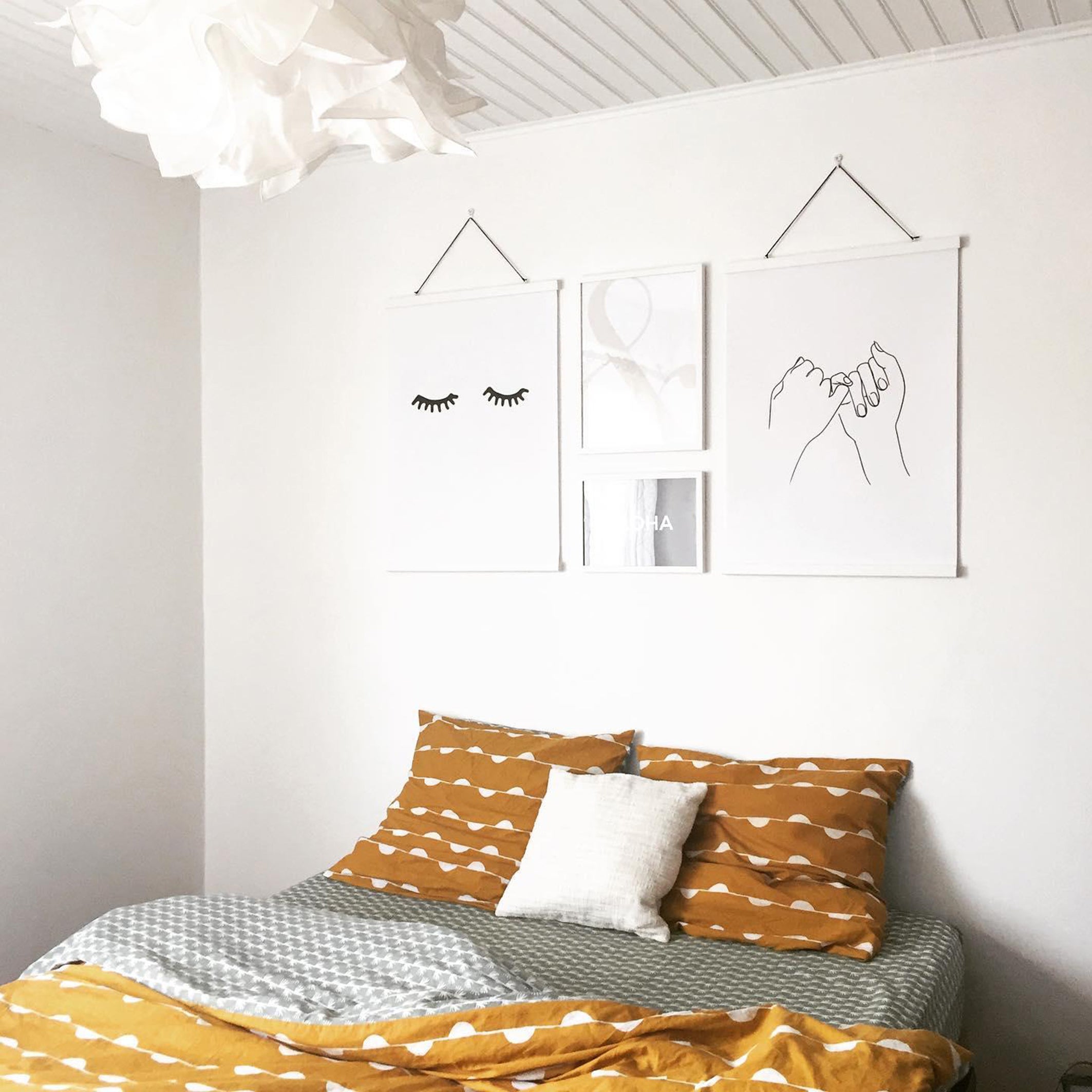 Housse de couette pur coton, Irun - Imprimé jaune/vert - 140 x 200 cm - 2