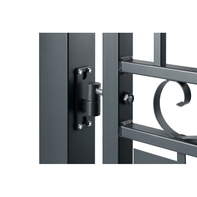 Portail aluminium tradition style ferronnerie 3m50 Gris - 6