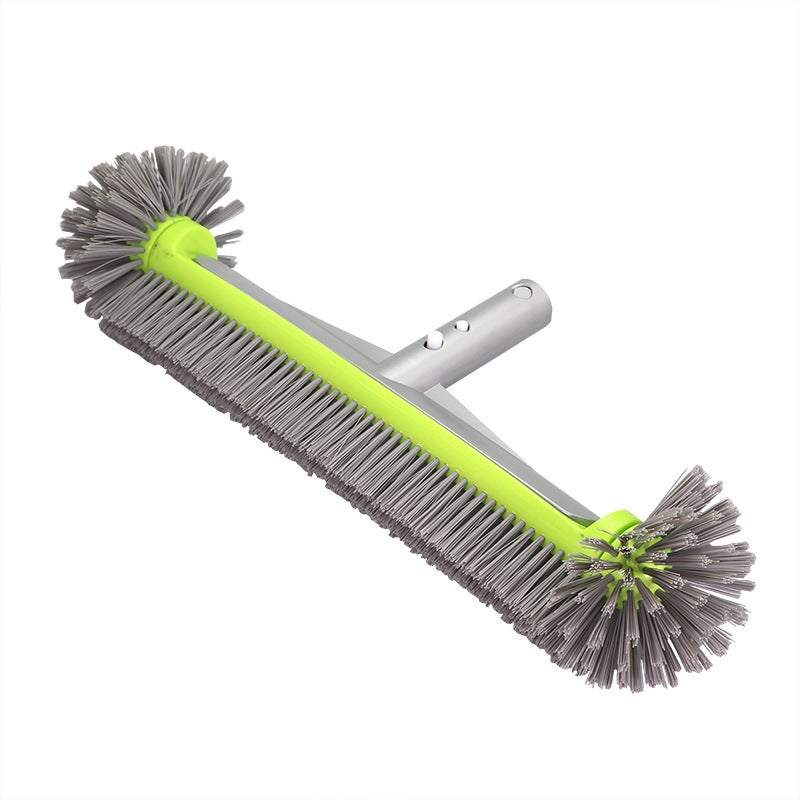 Brosse De Piscine Ronde Hémisphérique - Pour Piscine à Liner, Murs Et Carrelage | 17,5 Pouces, Poils Nylon, Dos Aluminium 45°