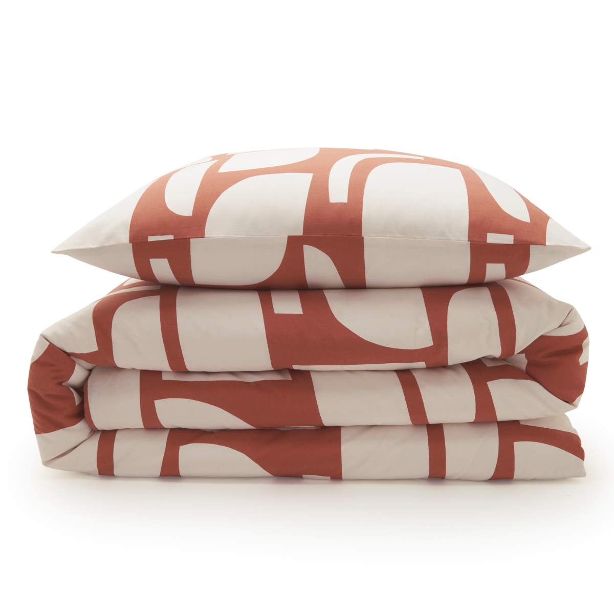 Parure de lit 2 personnes géométrique bicolore 240x220cm - 3