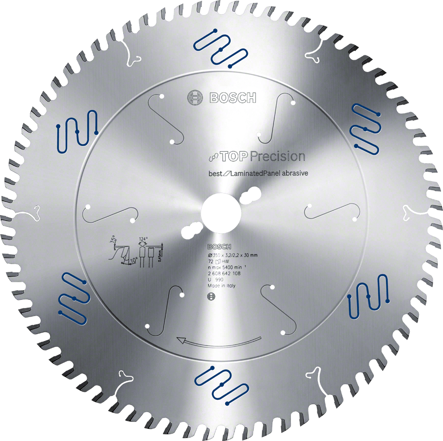 Brzeszczot piły tarczowej Bosch Top Precision Best for Laminated Panel Abrasive 350x30x3,2 mm 72 - 2608642108