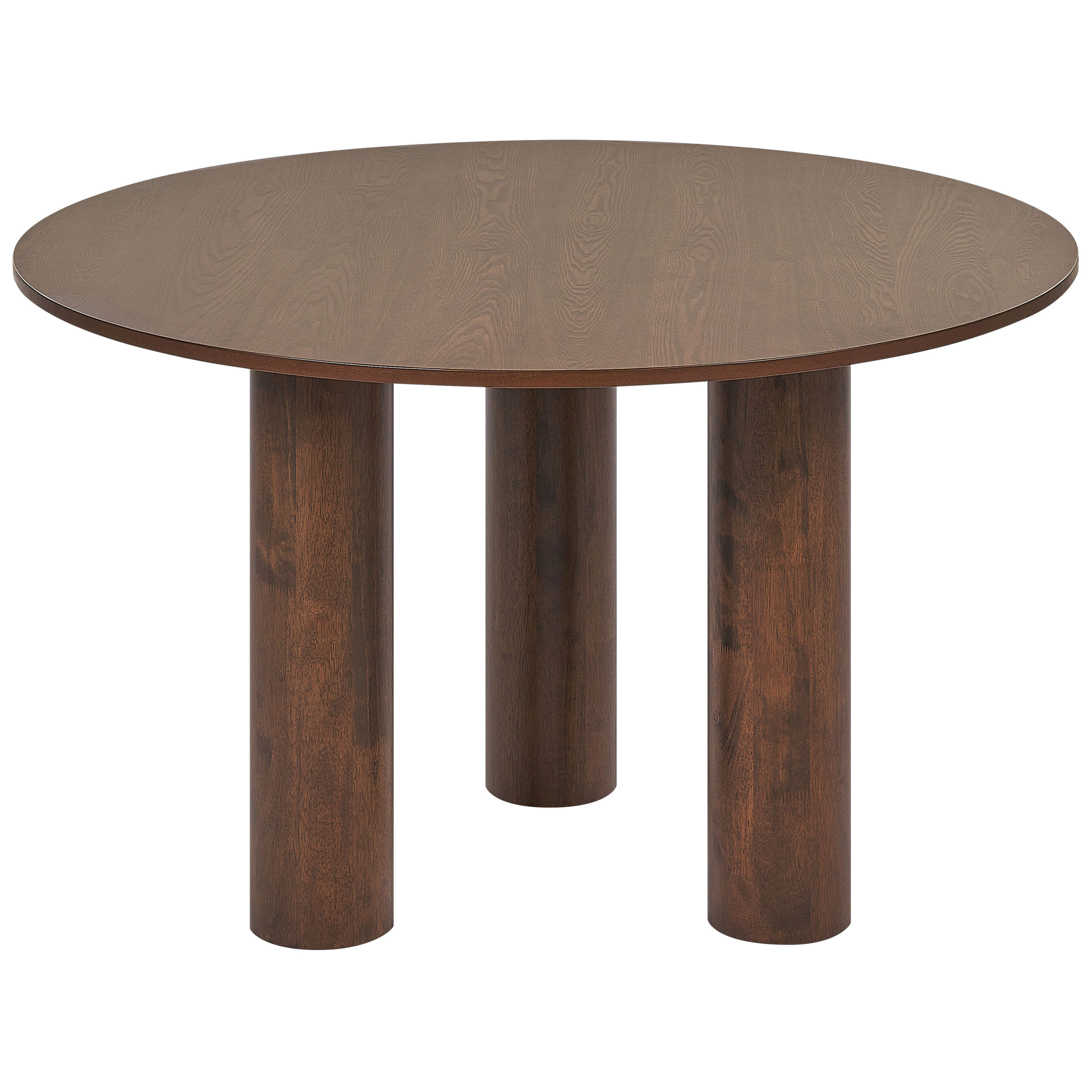 Beliani Mesa De Comedor Orin Fresno 120 Cm 120 Cm Oscuro , Leroy Merlin