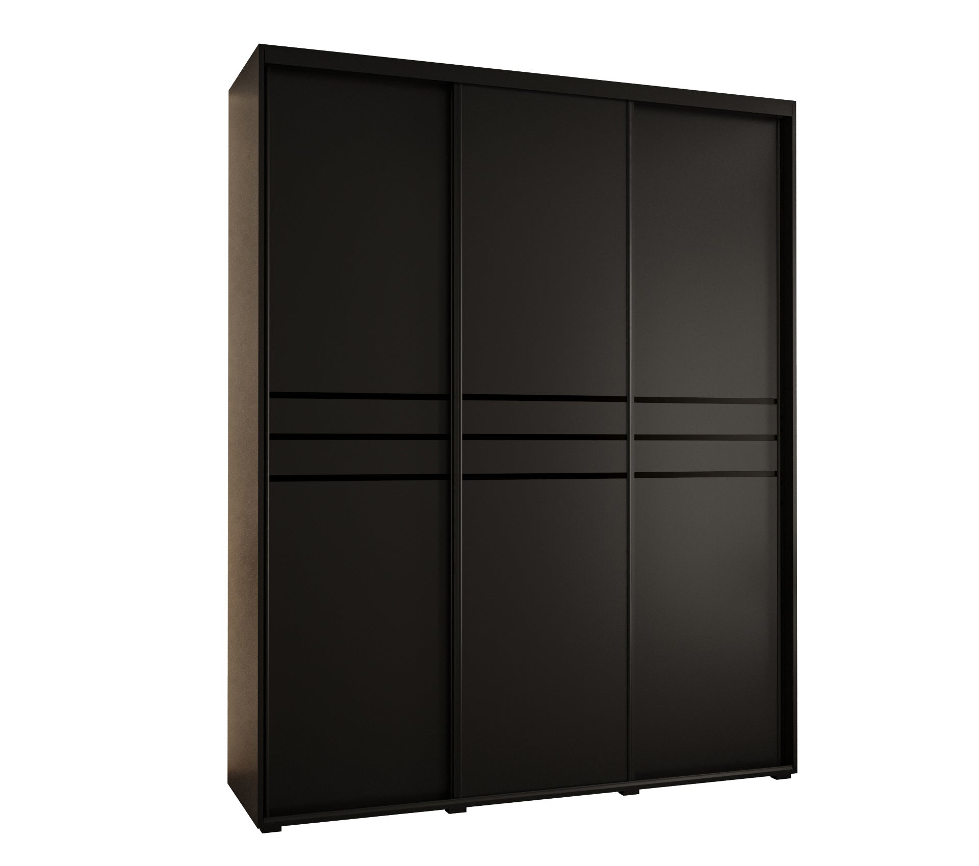 Szafa przesuwna wysoka Davos 10 190 x 45 x 235,2 cm czarny + czarny + u. czarny - Abiks Meble