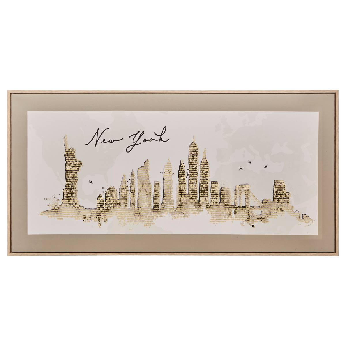 Toile Imprimée Encadrée Marlow Noir Et Blanc 116x58cm Paris - Atmosphera Créateur d'intérieur - 2