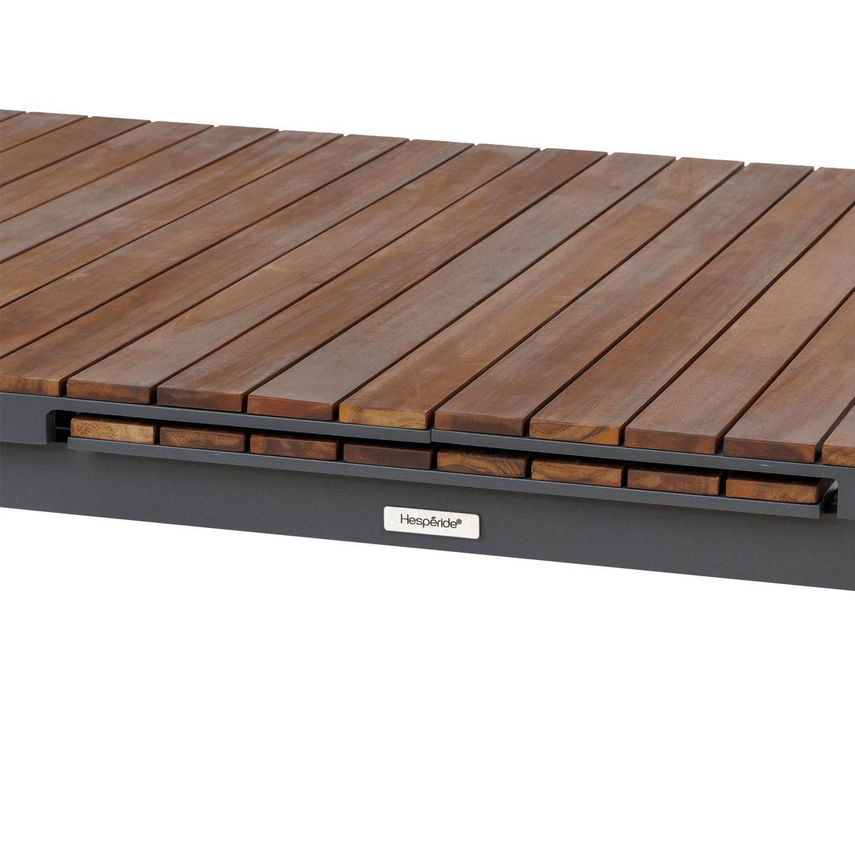 Table de jardin extensible rectangulaire en Aluminium Gris 12 places - 6