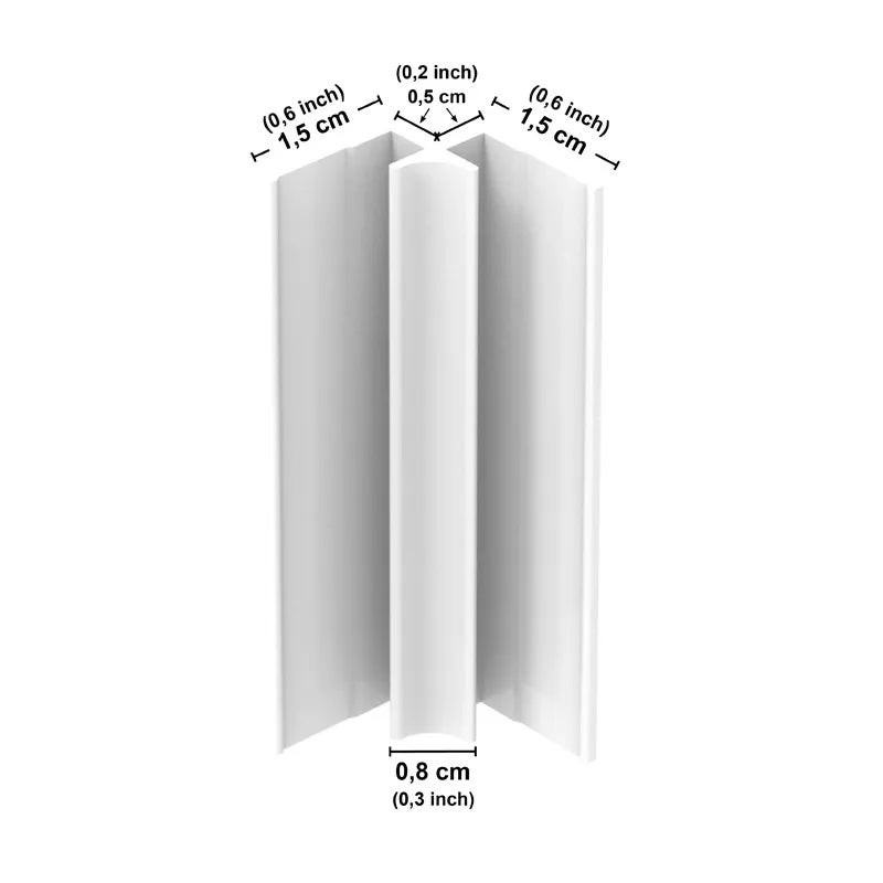 Lot de 2 panneaux de douche en PVC (90x220 & 120x220 cm) + profilés blanc - Sotma - Blanc et doré - 7