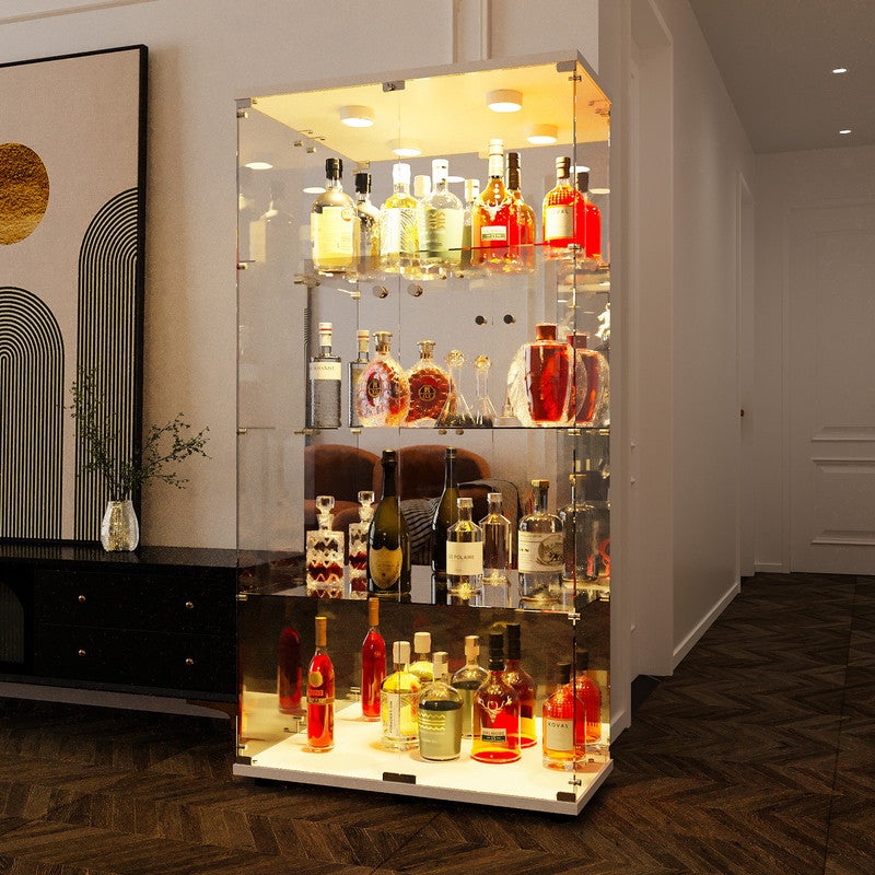 Vitrine pour collection, LED vitrine trempé moderne en verre 4 Couches ...