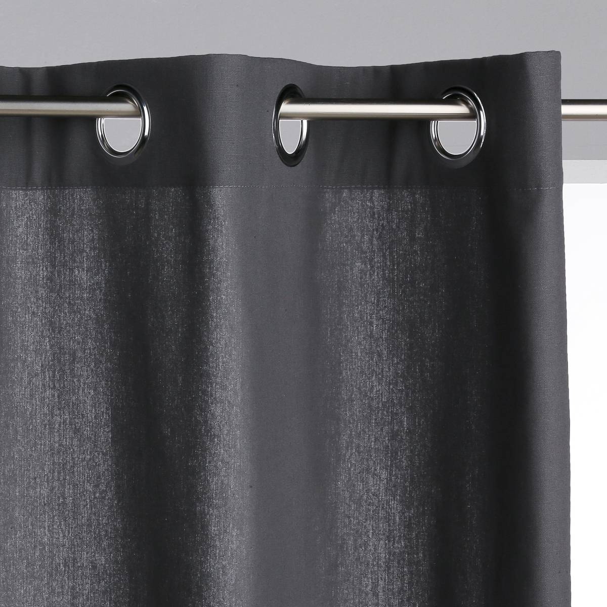 Cortina panamá - gris oscuro - 140x260 cm - atmosphera créateur d'intérieur