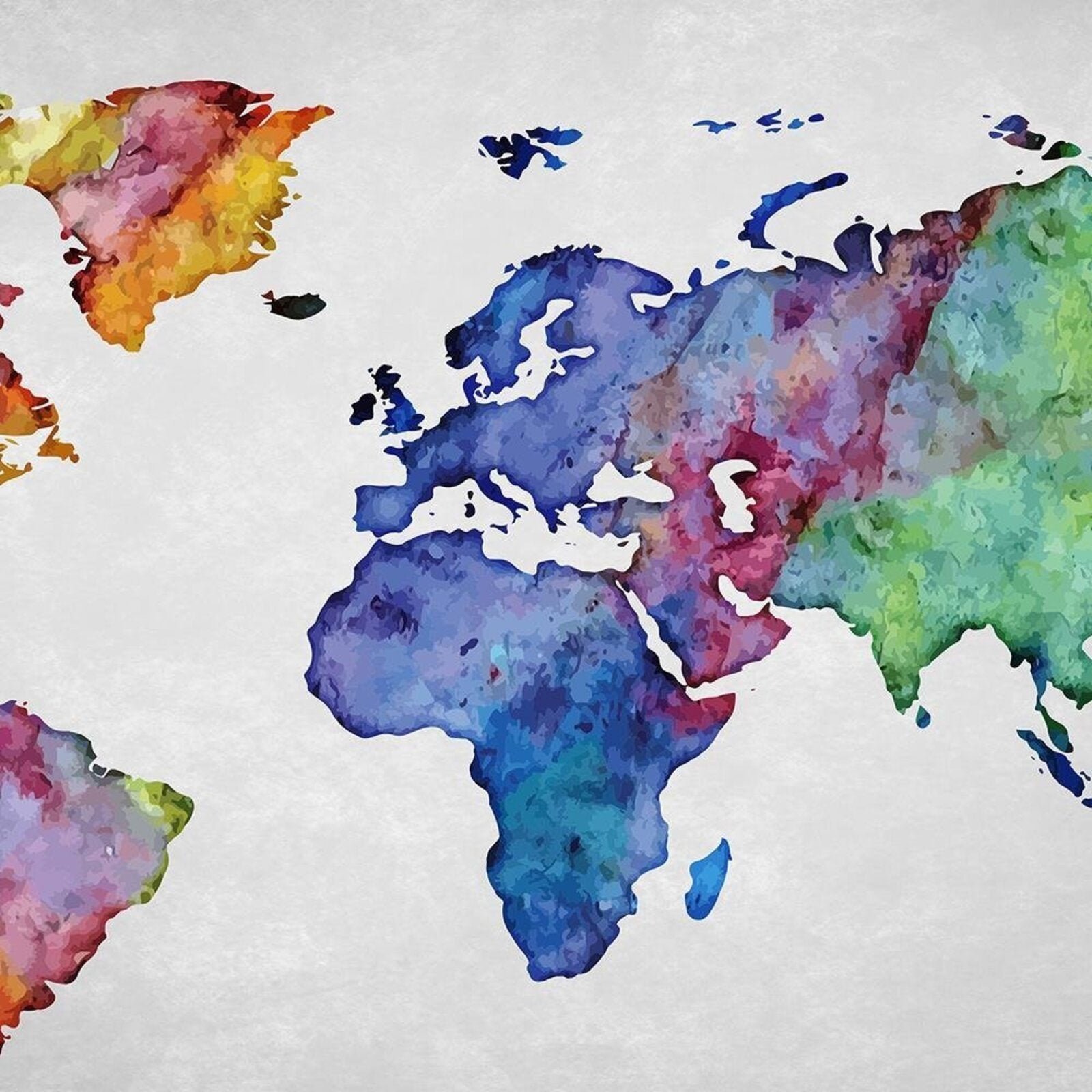 Tableau carte du monde - 60 x 40 cm - 4