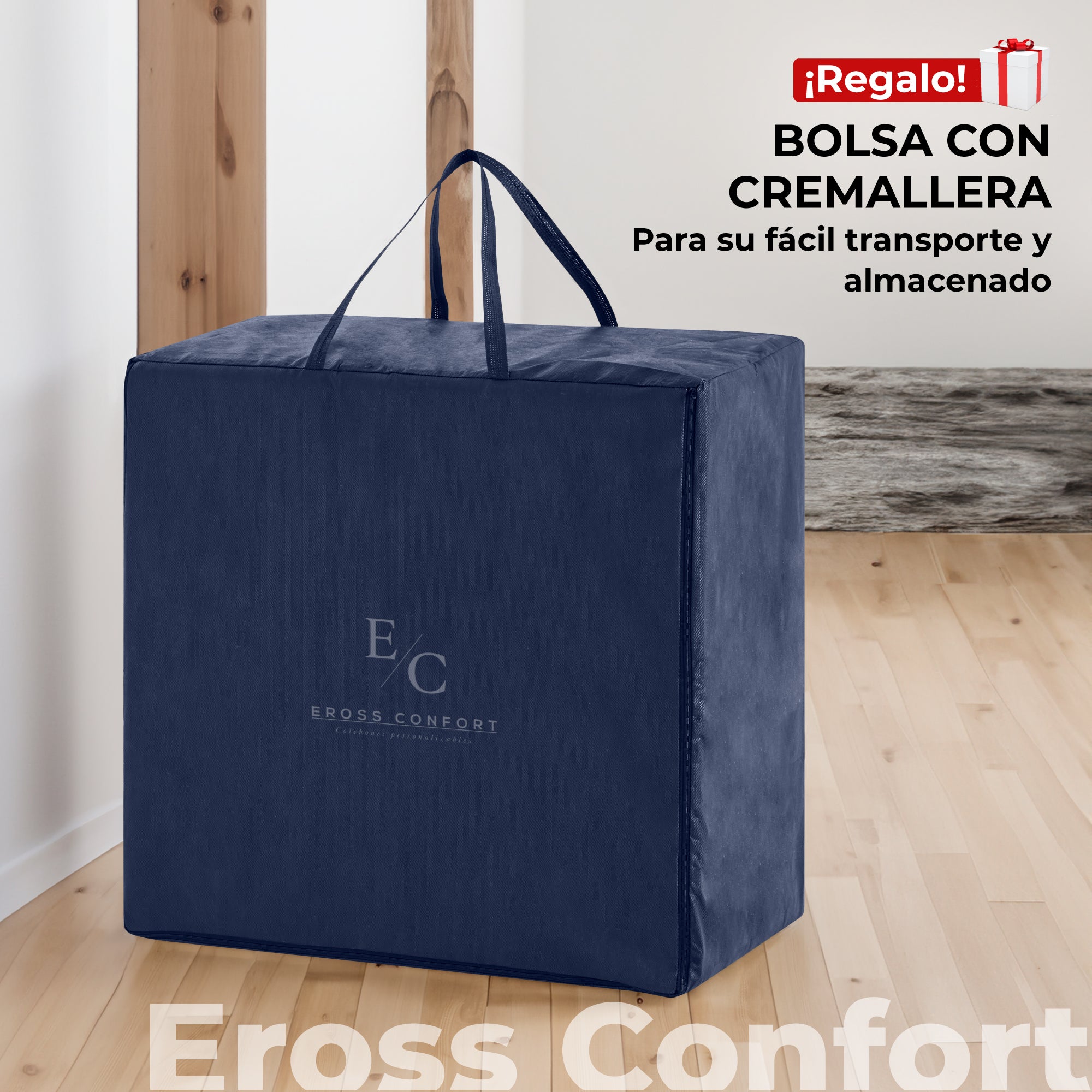 Colchón Plegable 75x195. Transpirable Funda Lavable y Bolsa de Transporte. Altura 10 cm Azul - 4