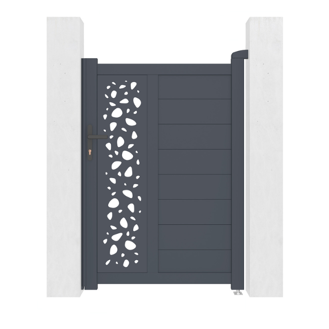 Portillon 1m SUNNY H.140cm aluminium gris - 2