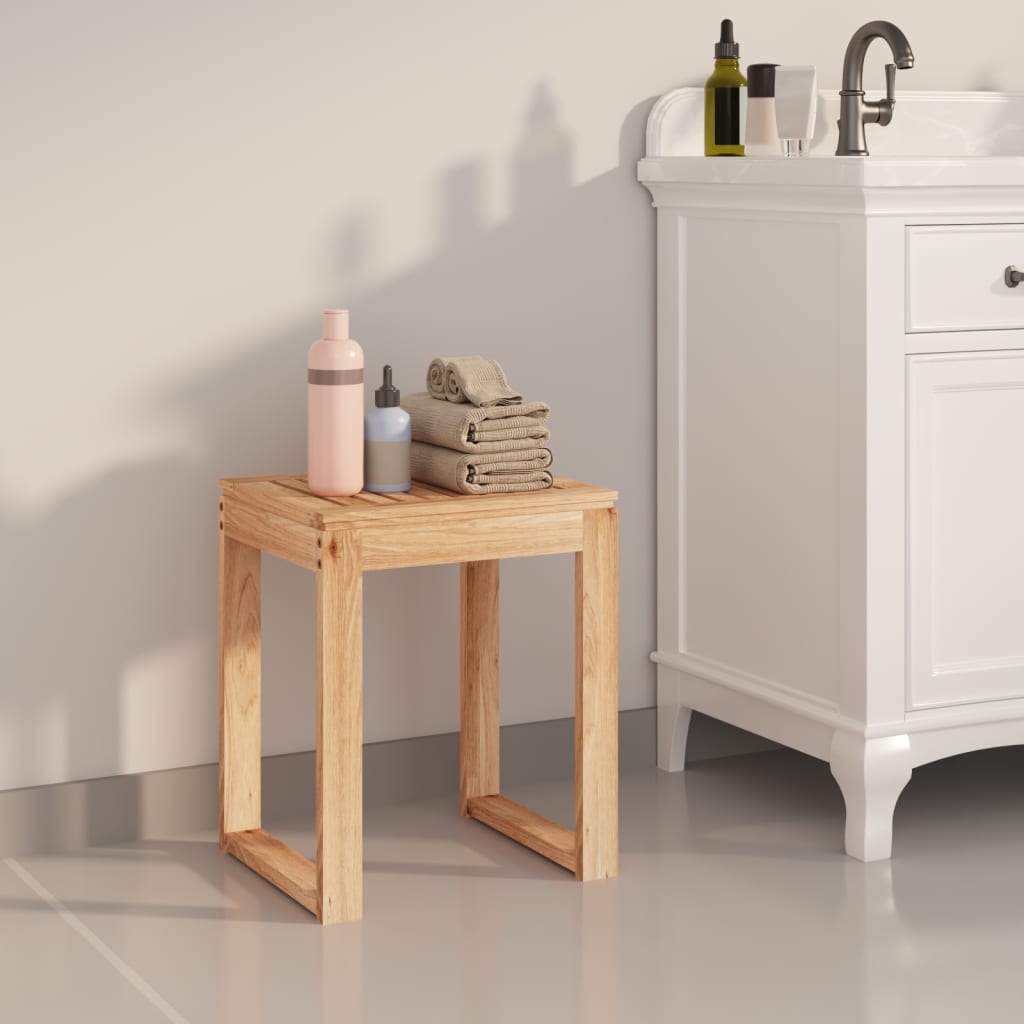 Sgabello da bagno 40x30x46 cm Legno massello di noce Leroy Merlin