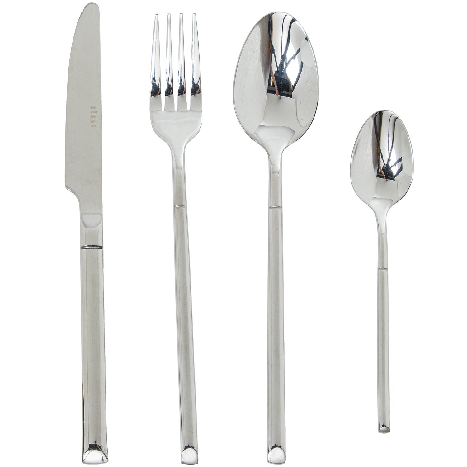 Set 24 cubiertos acero inoxidable plata brillo (noah)